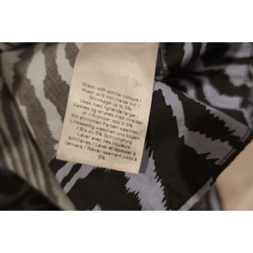 GANNI Printed Cotton Poplin Top In Forever Blue Size 36 - Picture 8 of 12